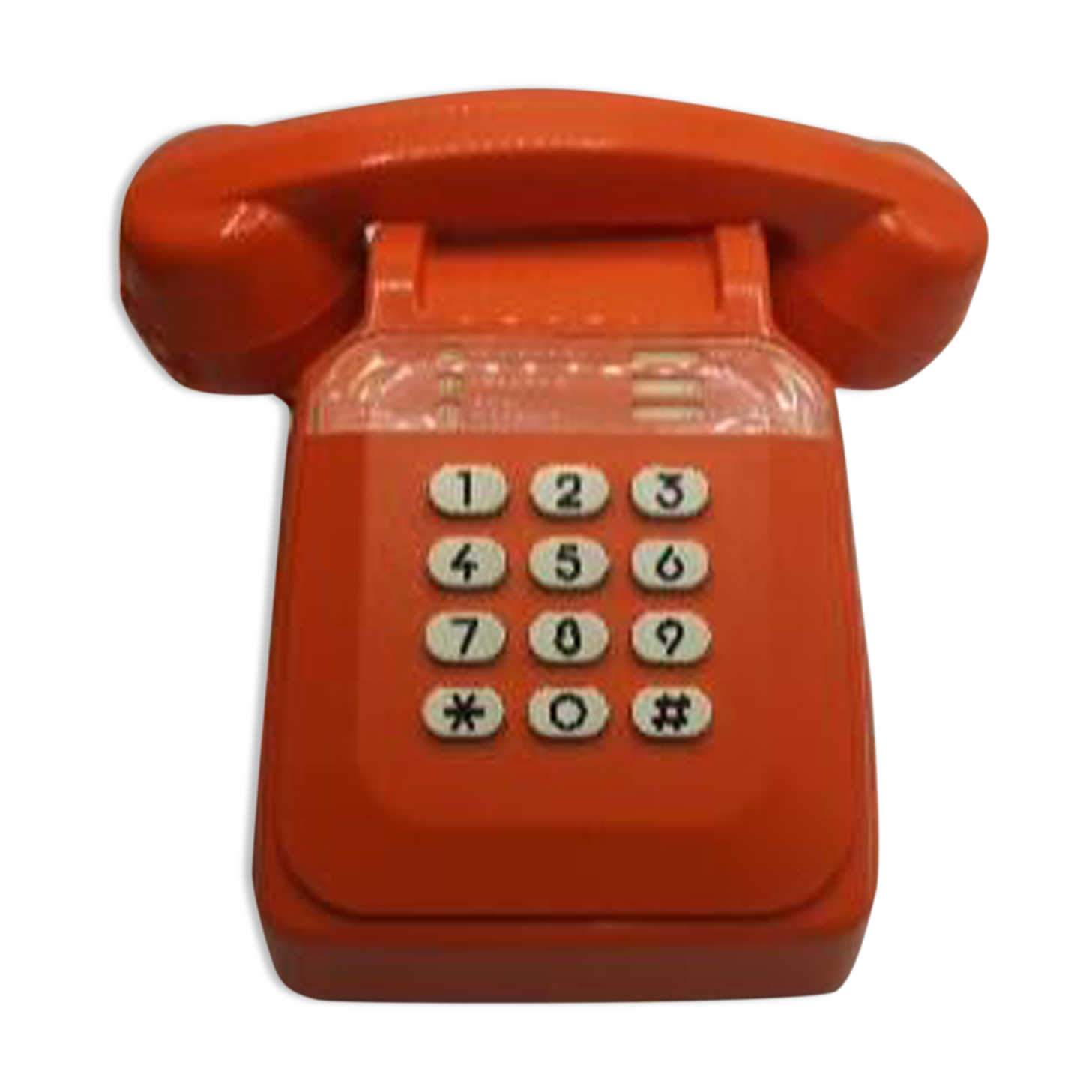 Vintage bakelite orange phone