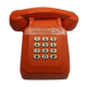 Téléphone bakélite vintage orange