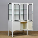 Glass & iron medical cabinet 1970s