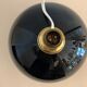 Art deco lamp foot in black opaline