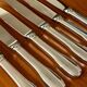 6 Christofle Cluny knives 19.5 cm for dessert, cheese, dessert, good condition