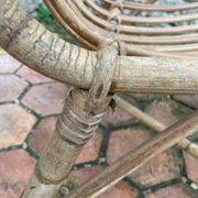 Pair of vintage rattan armchairs