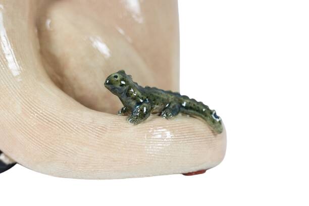 Valérie Courtet. Fennec fox in glazed stoneware. Contemporary work.