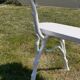 Old bench wood and cast iron XIXth white.