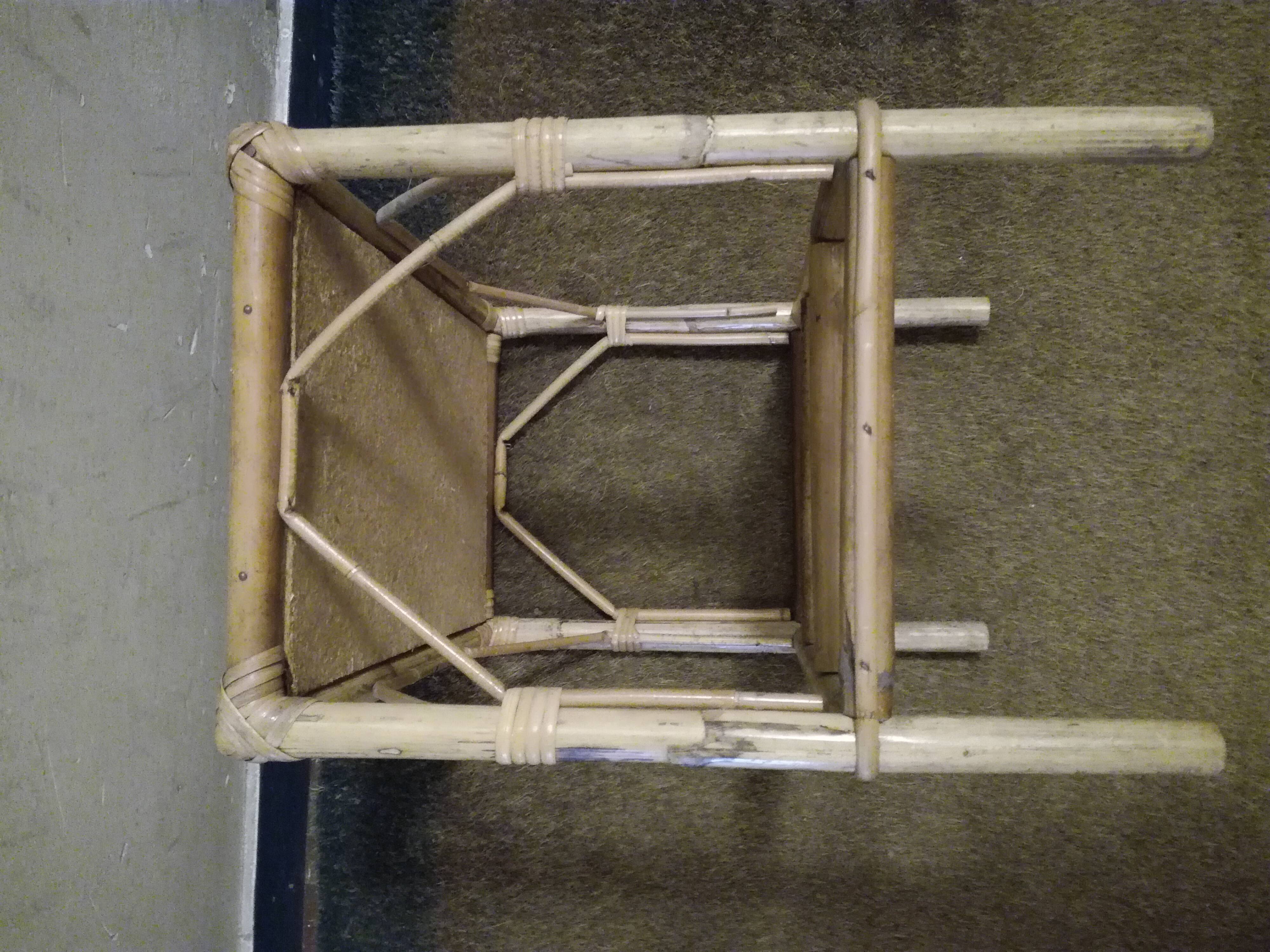 Table d'appoint en bambou vintage