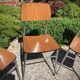 4 vintage chairs in formica and chrome