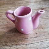 Pichet miniature rose à pois blancs pour dînette ou maison de poupée