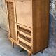 Rattan cabinet with integrated illuminating secretary vintage 1960
