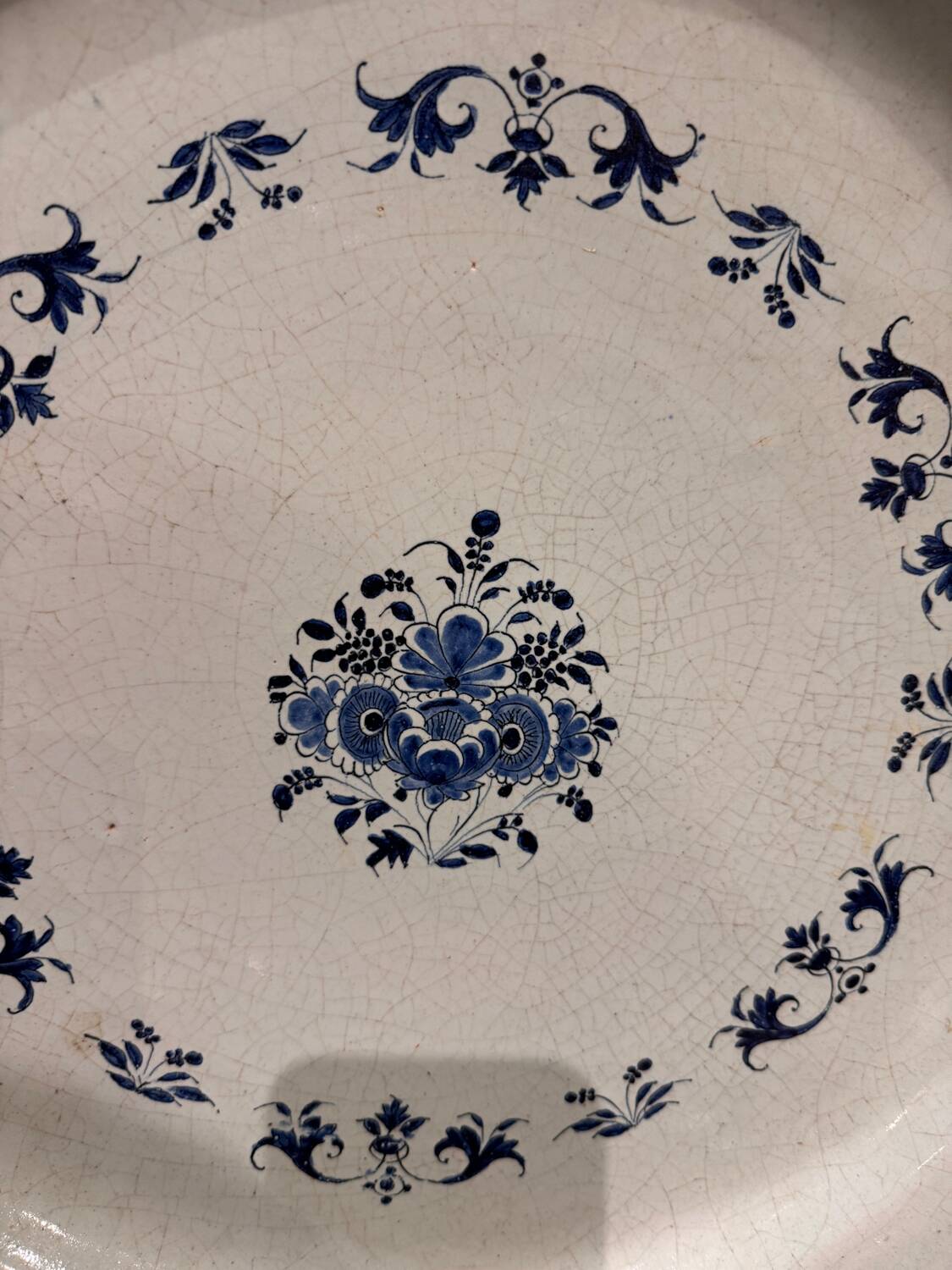 Rouen earthenware round dish