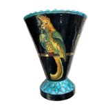 Monaco vase with decoration of parakeets and parrots
