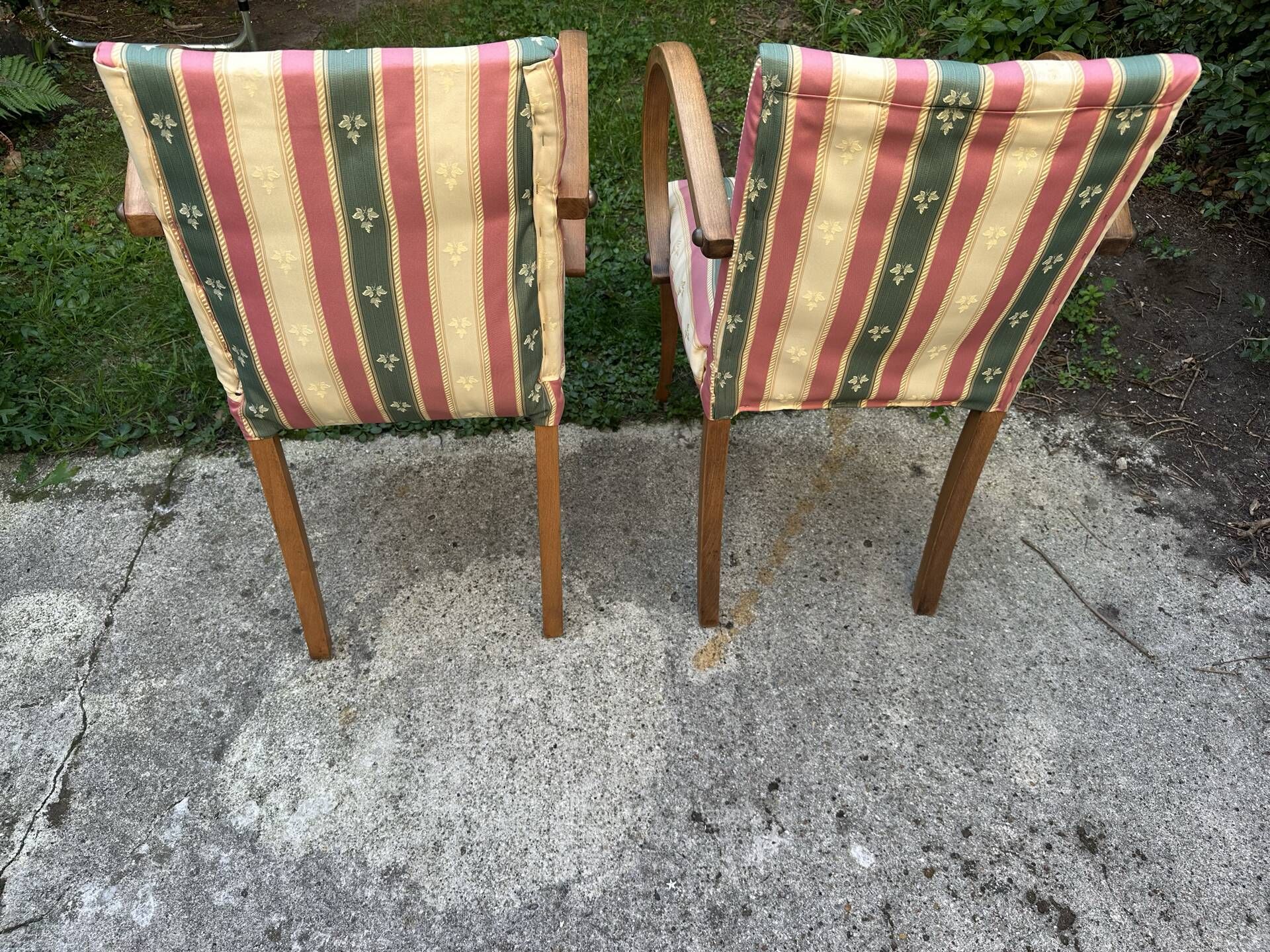 Pair of bridge armchairs from the 1950s – Bent wood