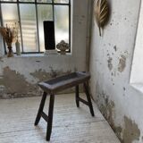 Brutalist solid wood console