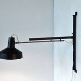 Black metal multi-adjustable wall lamp for Hiemstra Evolux, 1960's