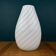 Murano glass vase, white whirl, Italy, 1980s