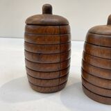 Series of two wooden arts deco boxes