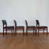 4 Scandinavian chairs skaï black