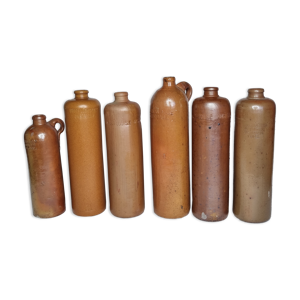 Ensemble de six bouteilles en grès Bols Amsterdam