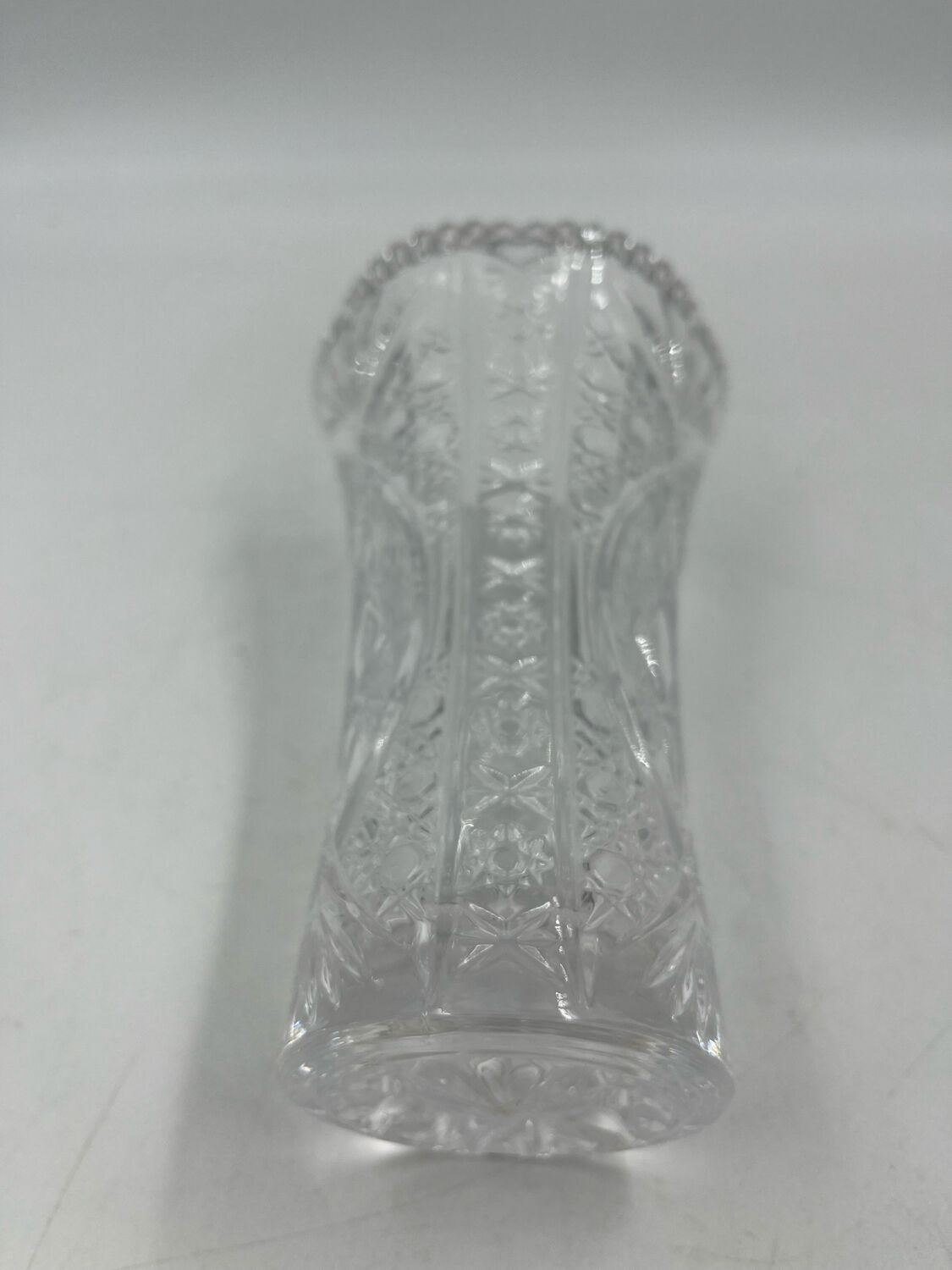 Antique cut Bohemian crystal vase