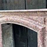 Louis XIV Style Fireplace In Purplish Brocatelle Marble Circa 1880