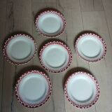 6 assiettes plates anciennes Digoin et Sarreguemines