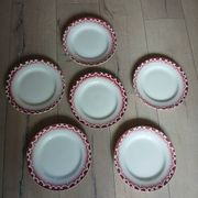6 old Digoin and Sarreguemines dinner plates