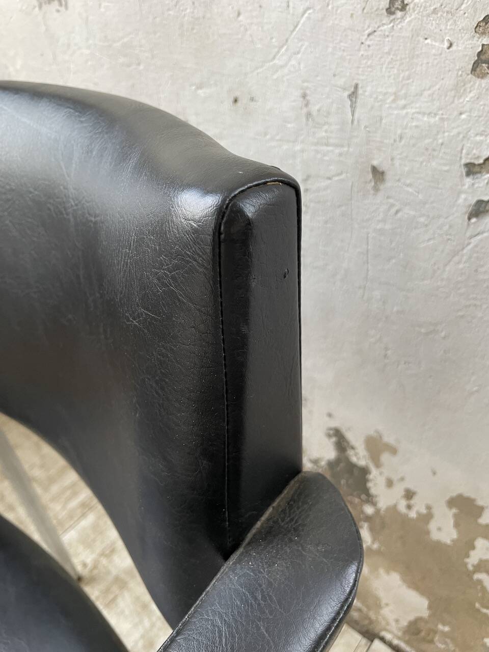 Pair of chrome office chairs