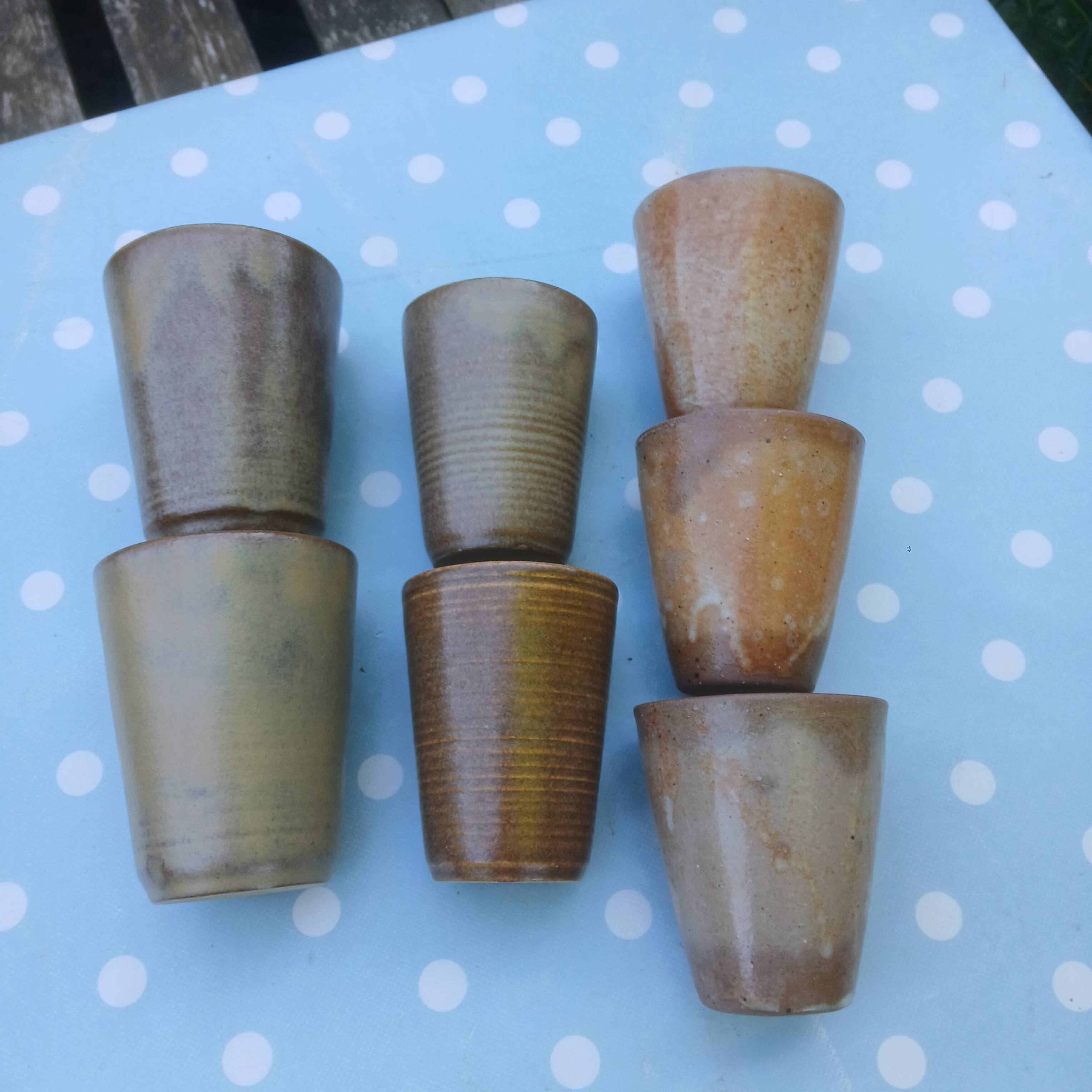 Vintage stoneware mugs