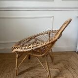 Vintage rattan armchair