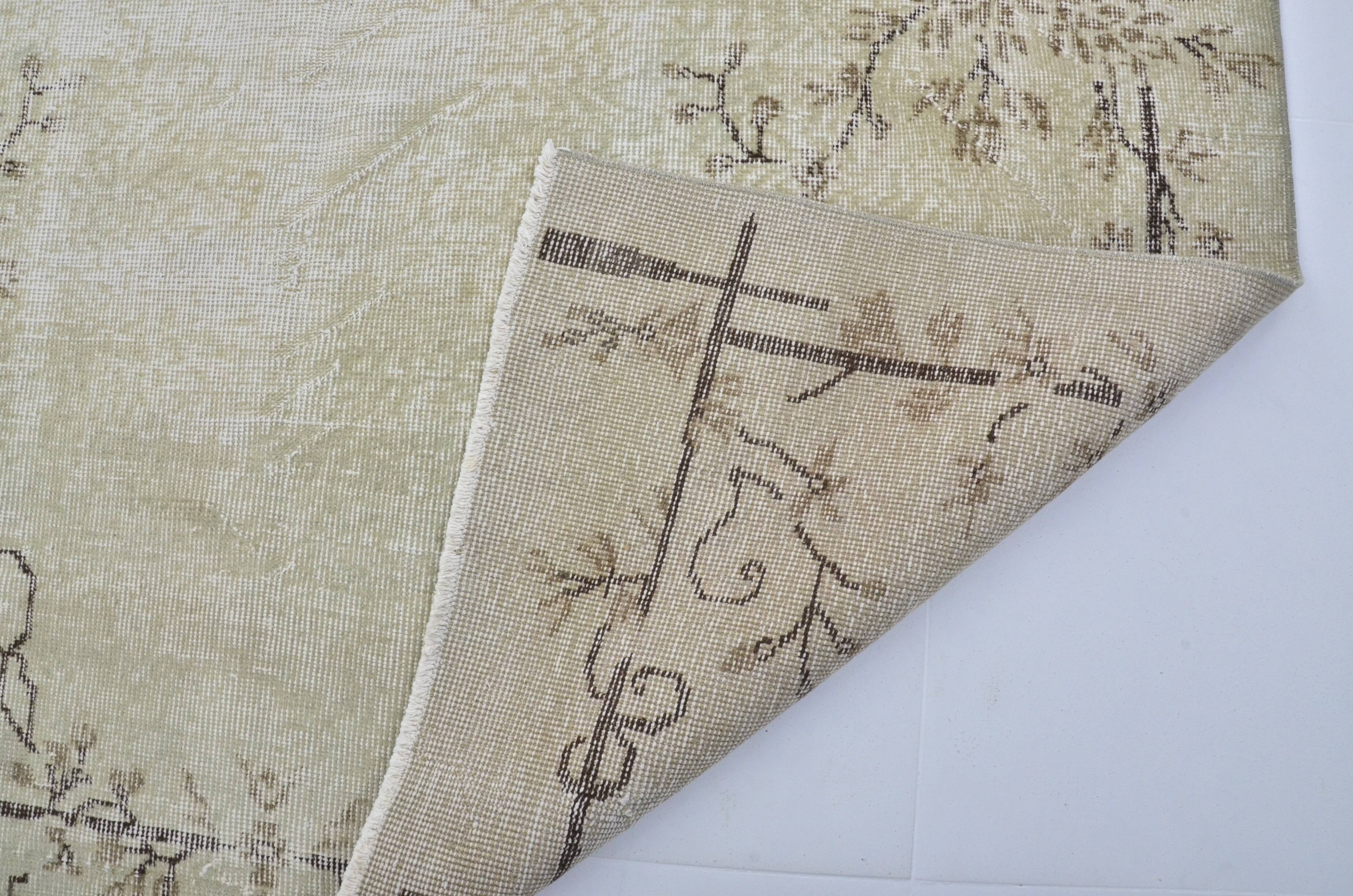 Turkish oushak vintage carpet sku 3158