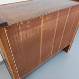 Vintage Maison Regain chest of drawers in solid elm from the 80s