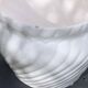 Large slip cover in white enameled ceramic, with vintage fruit decoration
