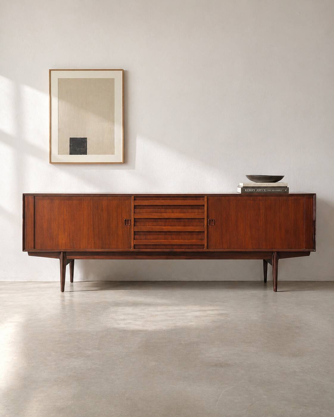 Vintage enfilade Oswald Vermaercke Paola in teak
