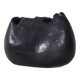 Sculptural vase by Keiko Yoshida from 1971 in black ceramic