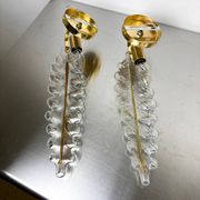 Pair of "Leaf" wall sconces by Murano Mazzega Italy, 1970s