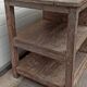 Antique wooden and metal accent furniture with mesh doors