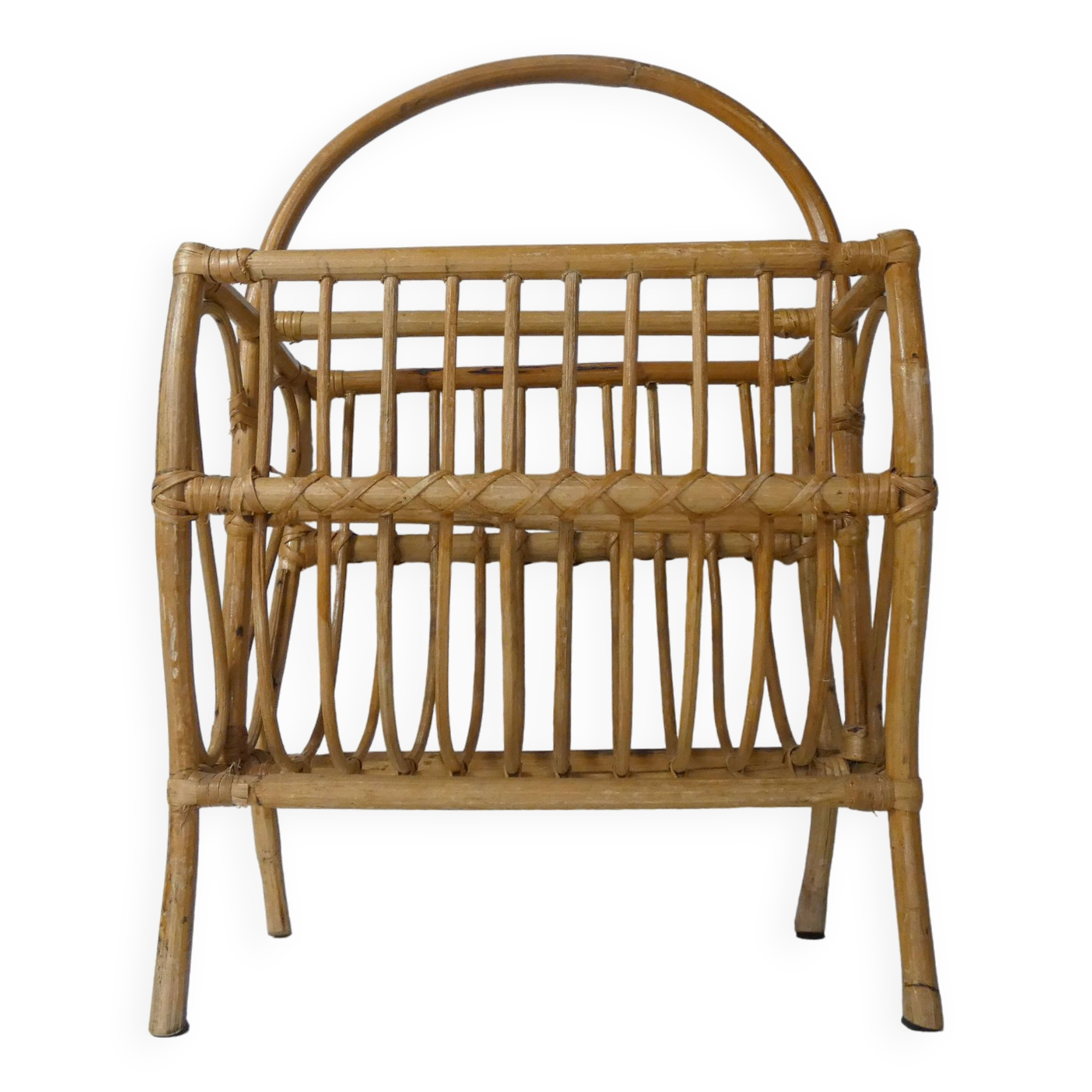 rattan magazine holder