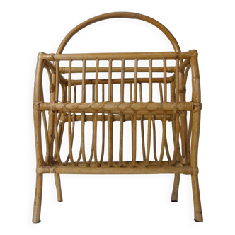 rattan magazine holder