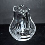 Petit pichet broc en cristal taillé vintage 8 cm - pot à lait crème