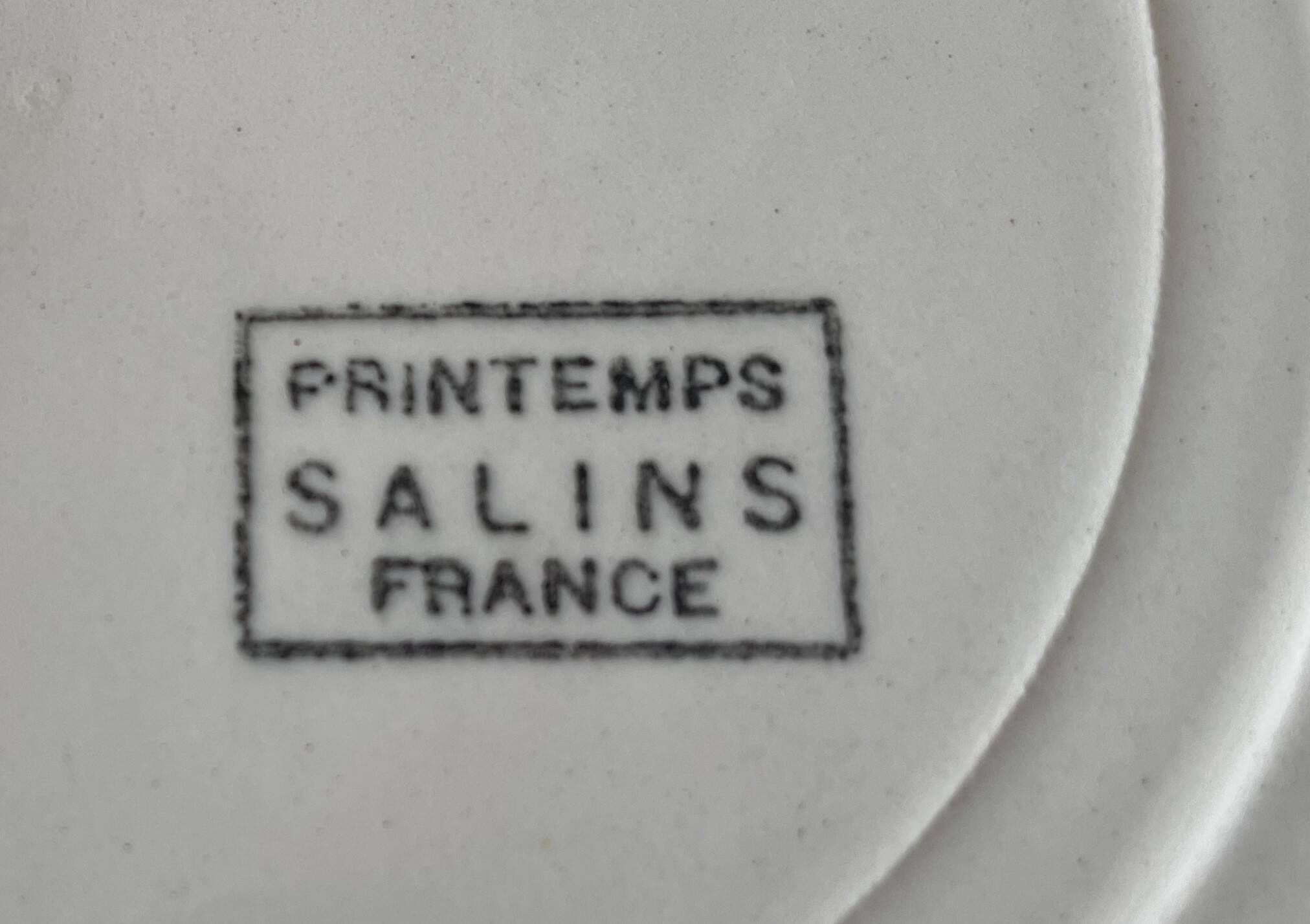 6 old earthenware soup plates from Salins-lès-Bains (Jura)