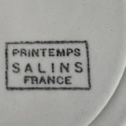 6 old earthenware soup plates from Salins-lès-Bains (Jura)