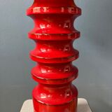 Red ceramic table lamp