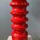 Red ceramic table lamp