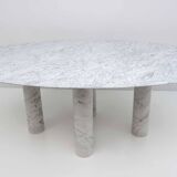Mario Bellini Italian Carrara Marble Oval Dining Table for Cassina, 70s