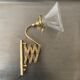 Old vintage brass accordion lamp