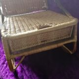 Wicker folding chair