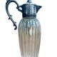 Aiguière verre et étain 1950