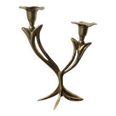 brutalist double flame chandelier