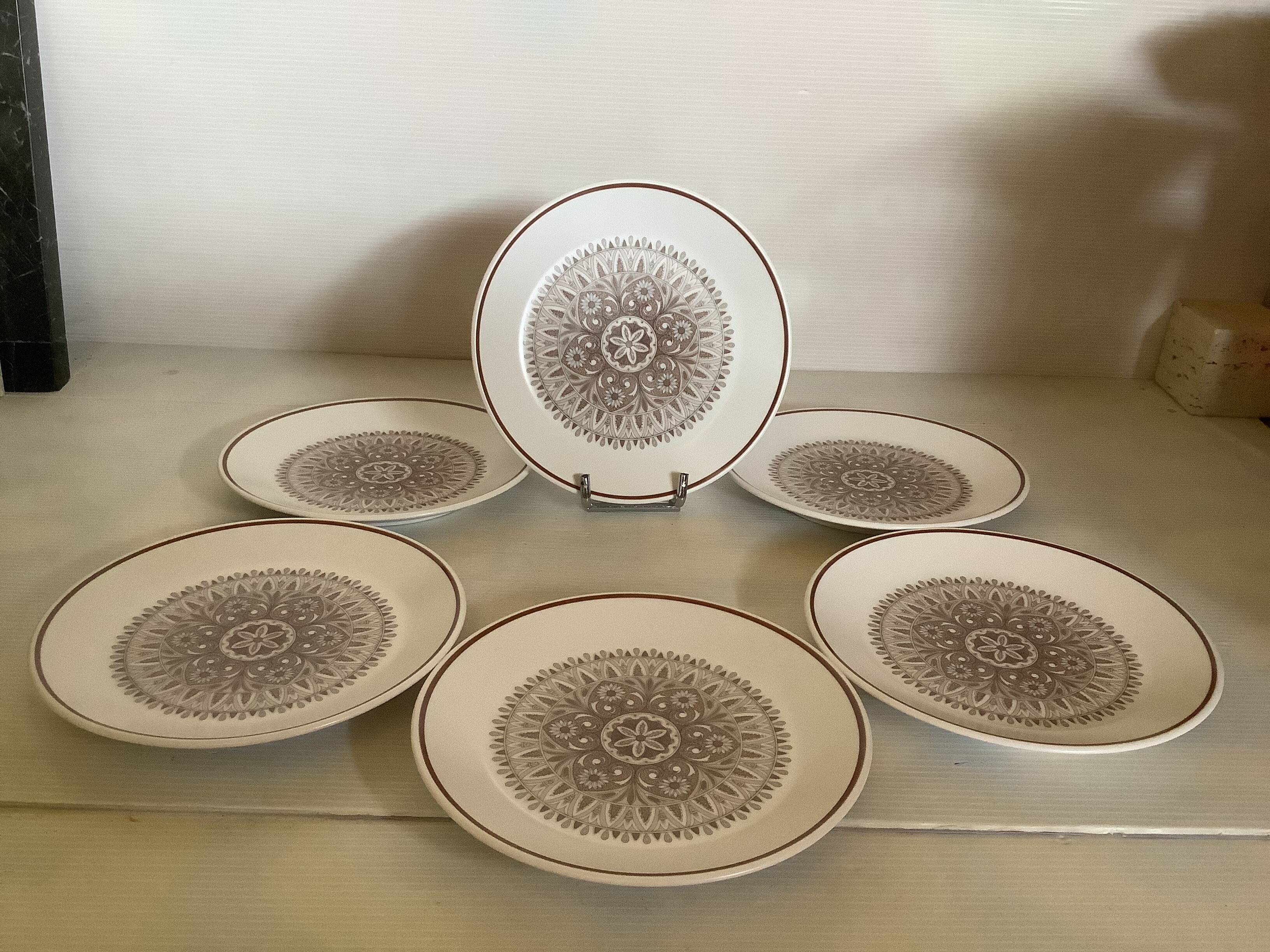 Six small dessert plates Noritake Japan