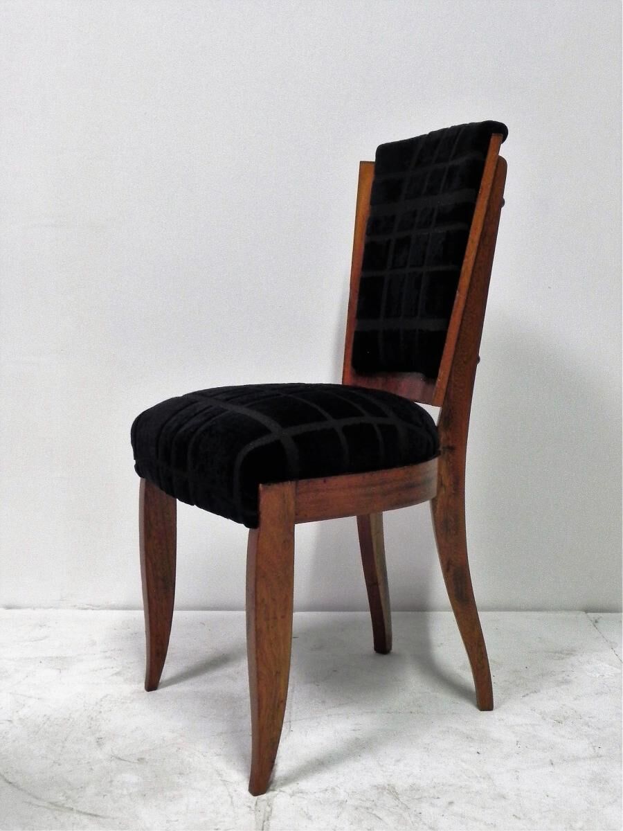 Set of six art deco chairs