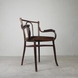 Beech armchair with armrests in Thonet style, 1920s